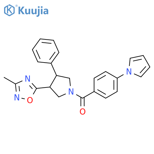 3-methyl-5-{4-phenyl-1-4-(1H-pyrrol-1-yl)benzoylpyrrolidin-3-yl}-1,2,4-oxadiazole structure