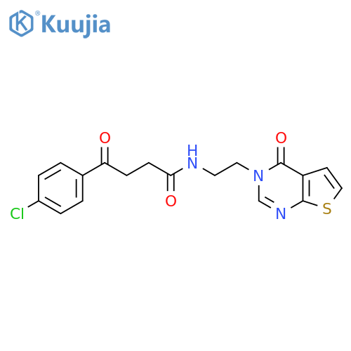 4-(4-chlorophenyl)-4-oxo-N-(2-{4-oxo-3H,4H-thieno2,3-dpyrimidin-3-yl}ethyl)butanamide structure