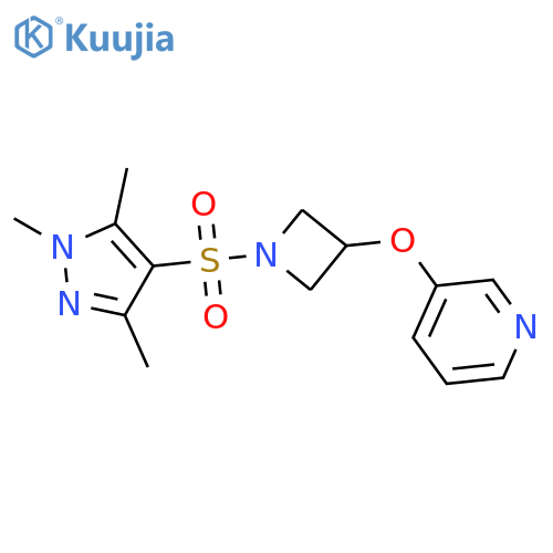 3-({1-(1,3,5-trimethyl-1H-pyrazol-4-yl)sulfonylazetidin-3-yl}oxy)pyridine structure
