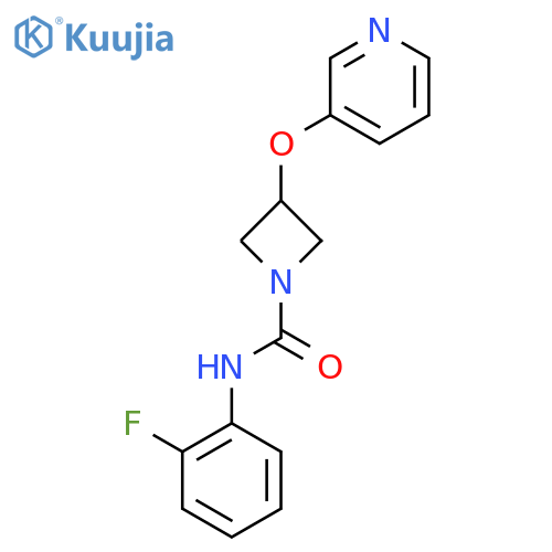 N-(2-fluorophenyl)-3-(pyridin-3-yloxy)azetidine-1-carboxamide structure