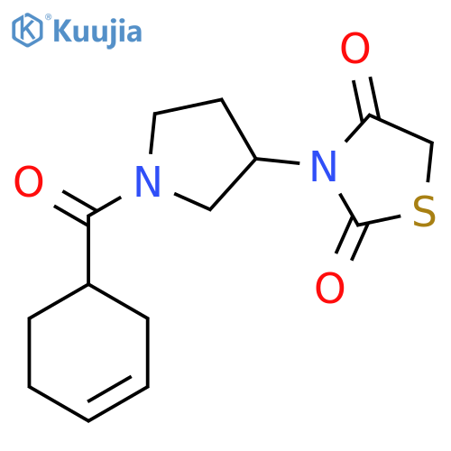 3-(1-(Cyclohex-3-enecarbonyl)pyrrolidin-3-yl)thiazolidine-2,4-dione structure