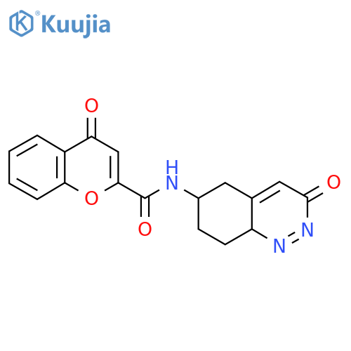 4-oxo-N-(3-oxo-2,3,5,6,7,8-hexahydrocinnolin-6-yl)-4H-chromene-2-carboxamide structure