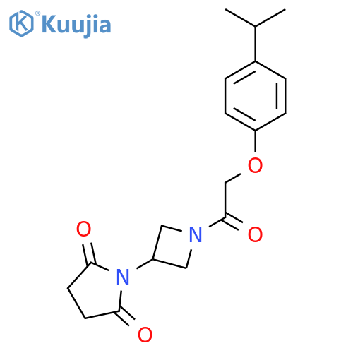 1-(1-{2-[4-(Propan-2-yl)phenoxy]acetyl}azetidin-3-yl)pyrrolidine-2,5-dione structure