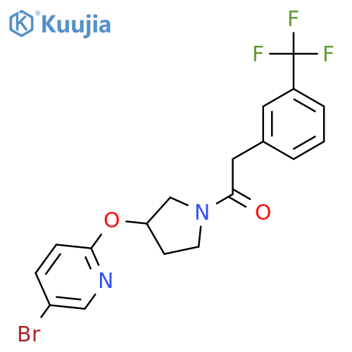 1-{3-[(5-Bromopyridin-2-yl)oxy]pyrrolidin-1-yl}-2-[3-(trifluoromethyl)phenyl]ethan-1-one structure