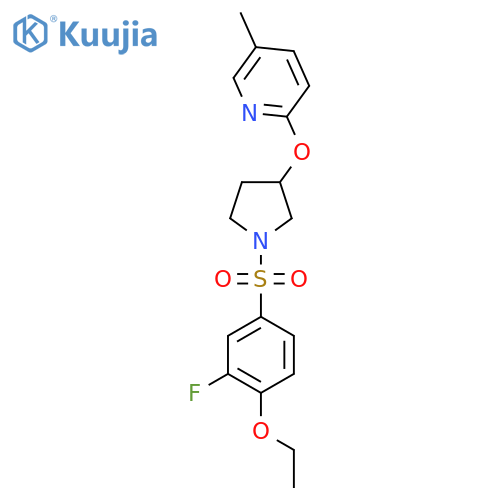 2-((1-((4-Ethoxy-3-fluorophenyl)sulfonyl)pyrrolidin-3-yl)oxy)-5-methylpyridine structure
