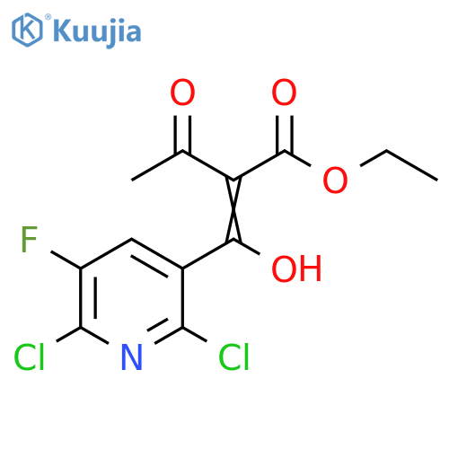 Ethyl 2-[(2,6-dichloro-5-fluoro-3-pyridinyl)hydroxymethylene]-3-oxobutanoate structure