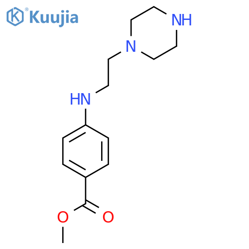 methyl 4-{2-(piperazin-1-yl)ethylamino}benzoate structure