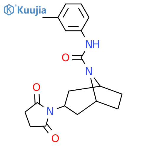 3-(2,5-dioxopyrrolidin-1-yl)-N-(3-methylphenyl)-8-azabicyclo[3.2.1]octane-8-carboxamide structure