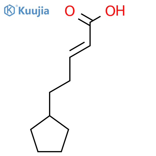(2E)-5-cyclopentylpent-2-enoic acid structure