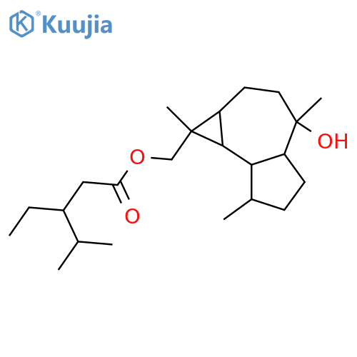 10,12-Aromadendranediol; (1α,4α,5β,6α,7α,10α,11α)-form, 12-O-(3-Ethyl-4-methylpentanoyl) structure