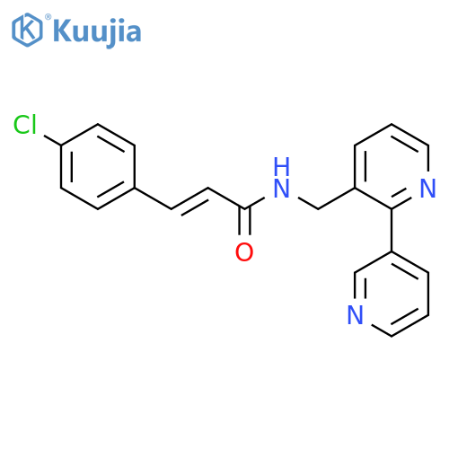 (2E)-N-({2,3'-bipyridine-3-yl}methyl)-3-(4-chlorophenyl)prop-2-enamide structure