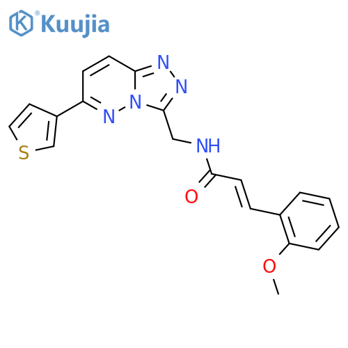 (2E)-3-(2-methoxyphenyl)-N-{6-(thiophen-3-yl)-1,2,4triazolo4,3-bpyridazin-3-ylmethyl}prop-2-enamide structure
