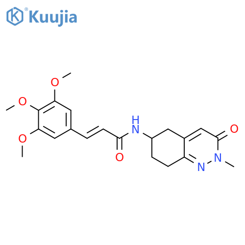 (2E)-N-(2-methyl-3-oxo-2,3,5,6,7,8-hexahydrocinnolin-6-yl)-3-(3,4,5-trimethoxyphenyl)prop-2-enamide structure