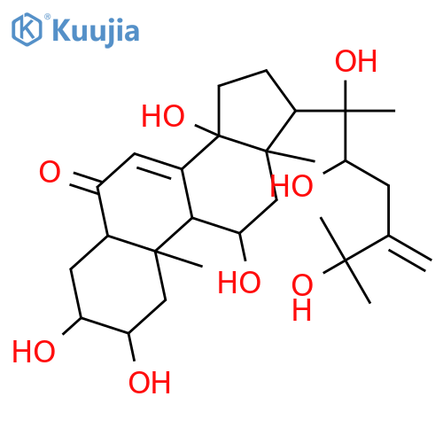 Ergosta-7,24(28)-dien-6-one,2,3,11,14,20,22,25-heptahydroxy-, (2b,3b,5b,11a,22R)- structure