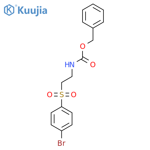 benzyl N-2-(4-bromobenzenesulfonyl)ethylcarbamate structure