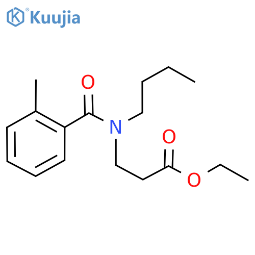 ethyl 3-[N-butyl-1-(2-methylphenyl)formamido]propanoate structure