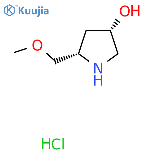 rac-(3R,5R)-5-(methoxymethyl)pyrrolidin-3-ol hydrochloride structure