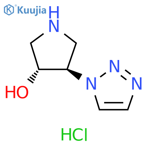 rac-(3R,4R)-4-(1H-1,2,3-triazol-1-yl)pyrrolidin-3-ol dihydrochloride structure