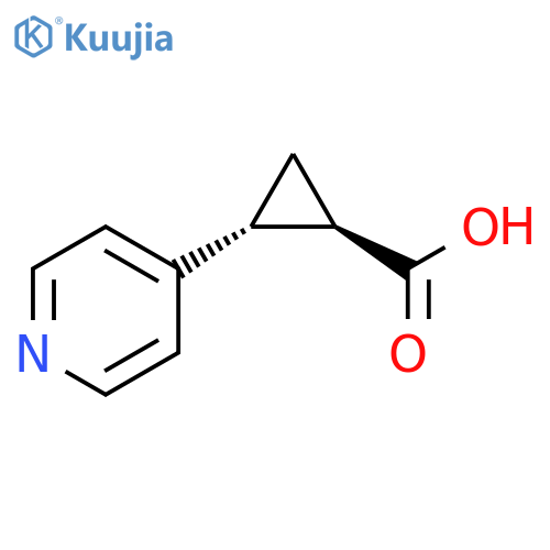 (1R, 2R)-2-Pyridin-4-yl-cyclopropanecarboxylic acid structure