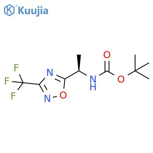tert-butyl N-(1R)-1-3-(trifluoromethyl)-1,2,4-oxadiazol-5-ylethylcarbamate structure