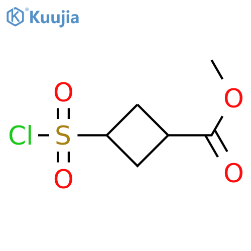 rac-methyl (1r,3r)-3-(chlorosulfonyl)cyclobutane-1-carboxylate structure