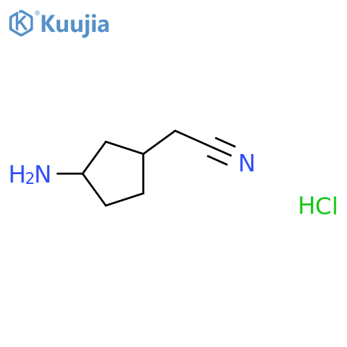 2-(3-Aminocyclopentyl)acetonitrile hydrochloride structure