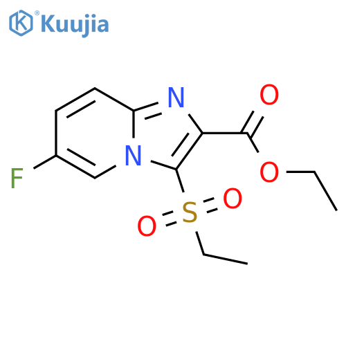ethyl 3-(ethanesulfonyl)-6-fluoroimidazo1,2-apyridine-2-carboxylate structure