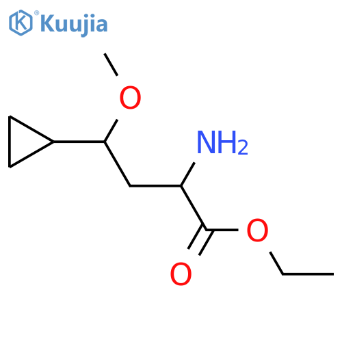 Ethyl 2-amino-4-cyclopropyl-4-methoxybutanoate structure