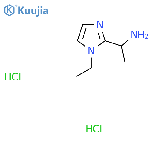 1-(1-ethyl-1H-imidazol-2-yl)ethan-1-amine dihydrochloride structure