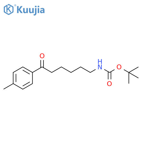 tert-butyl N-6-(4-methylphenyl)-6-oxohexylcarbamate structure