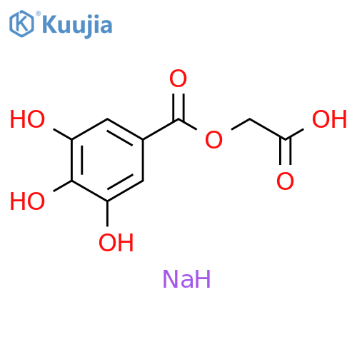 sodium 2-(3,4,5-trihydroxybenzoyloxy)acetate structure