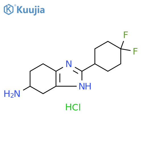 2-(4,4-difluorocyclohexyl)-4,5,6,7-tetrahydro-1H-1,3-benzodiazol-5-amine dihydrochloride structure