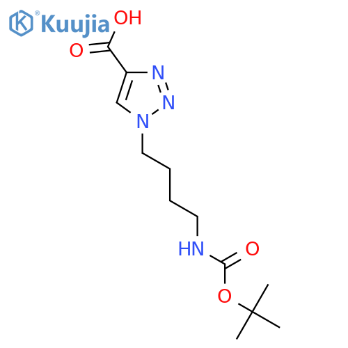 1-(4-{(tert-butoxy)carbonylamino}butyl)-1H-1,2,3-triazole-4-carboxylic acid structure