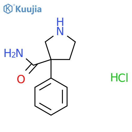 3-Phenylpyrrolidine-3-carboxamide hydrochloride structure