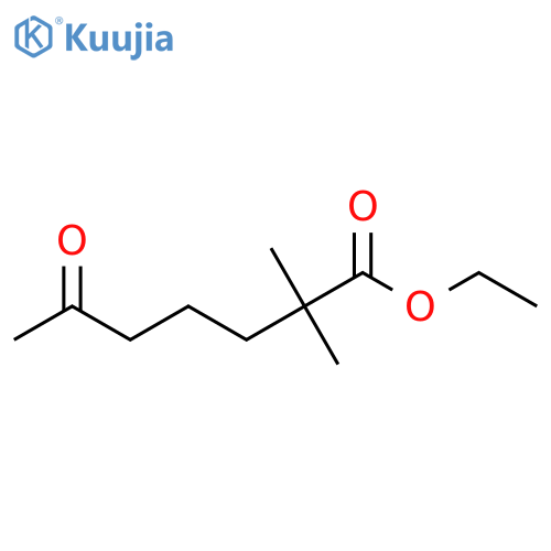 Ethyl 2,2-dimethyl-6-oxoheptanoate structure