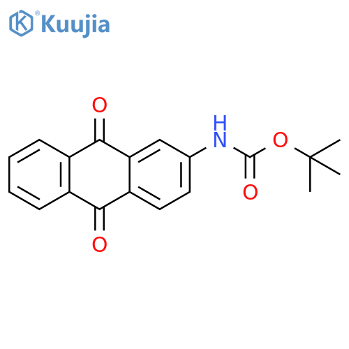 tert-butyl N-(9,10-dioxo-9,10-dihydroanthracen-2-yl)carbamate structure