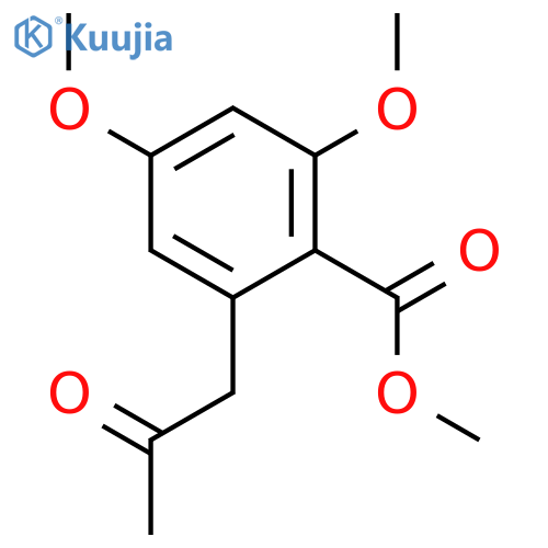 Benzoic acid, 2,4-dimethoxy-6-(2-oxopropyl)-, methyl ester structure