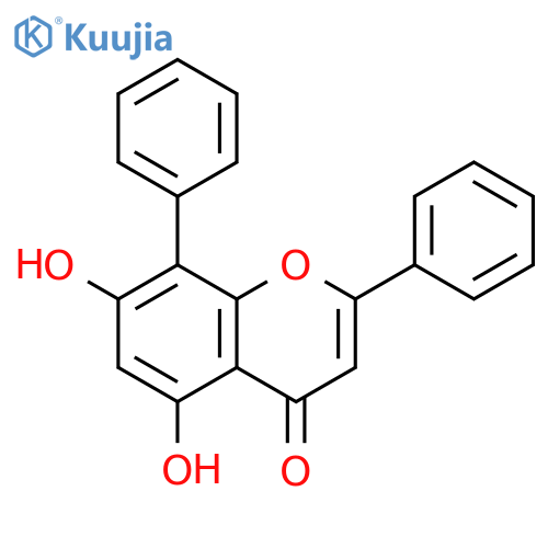 4H-1-Benzopyran-4-one, 5,7-dihydroxy-2,8-diphenyl- structure