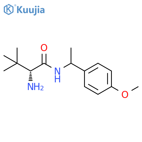 Butanamide, 2-amino-N-[1-(4-methoxyphenyl)ethyl]-3,3-dimethyl-, (2R)- structure