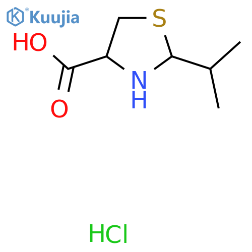 2-Isopropyl-1,3-thiazolidine-4-carboxylic acid hydrochloride structure
