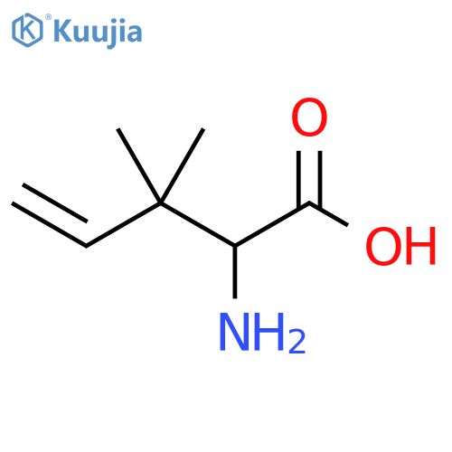 2-amino-3,3-dimethylpent-4-enoic acid structure