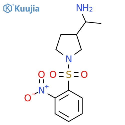 1-1-(2-nitrobenzenesulfonyl)pyrrolidin-3-ylethan-1-amine structure