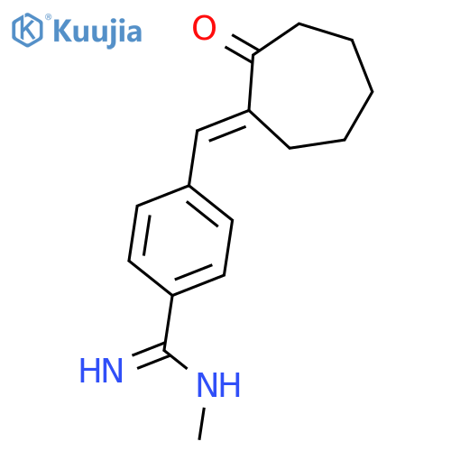Benzenecarboximidamide, N-methyl-4-[(2-oxocycloheptylidene)methyl]- structure