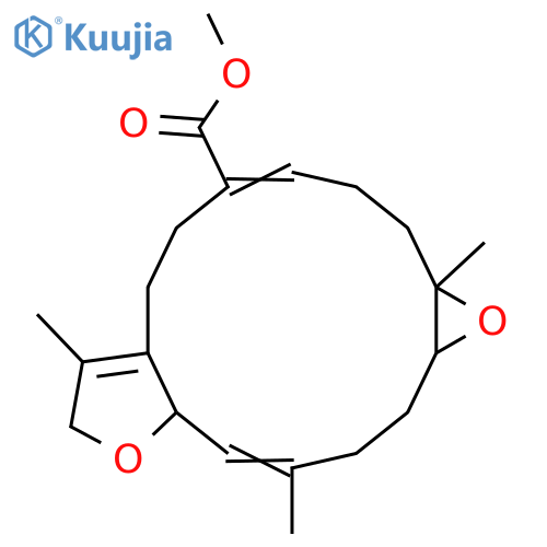 2,16:7,8-Diepoxy-1(15),3,11-cembratrien-20-oic acid; (2S,3E,7S,8S,11E)-form, Me ester structure