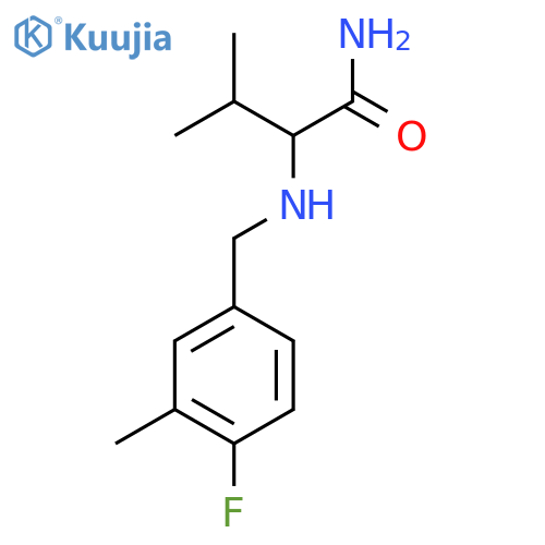 2-{[(4-Fluoro-3-methylphenyl)methyl]amino}-3-methylbutanamide structure