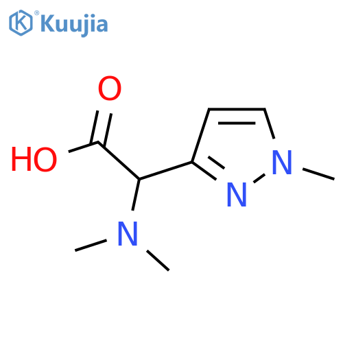 2-(dimethylamino)-2-(1-methyl-1H-pyrazol-3-yl)acetic acid structure