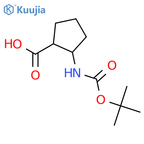 2-(tert-butoxycarbonylamino)cyclopentanecarboxylic acid structure