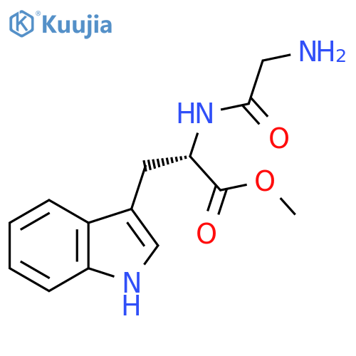 methyl (2S)-2-(2-aminoacetamido)-3-(1H-indol-3-yl)propanoate structure