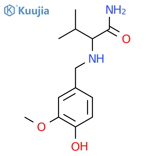 2-{(4-hydroxy-3-methoxyphenyl)methylamino}-3-methylbutanamide structure