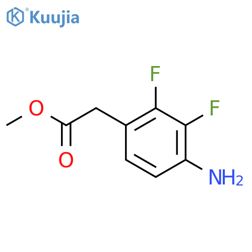 Benzeneacetic acid,4-amino-2,3-difluoro-, methyl ester structure